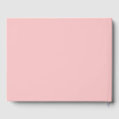 Whimsical Minimal Wavy Sweet Border Pink Wedding Gastenboek (Achterkant)