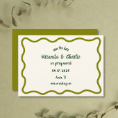 Whimsical minimale golvende rand handgeschreven Ca Save The Date