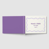 Whimsical minimale golvende rand handgeschreven la gastenboek (Volledig)