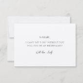 Whimsical Minimale Kraft Bridesmaid-voorstel Kaart (Achterkant)