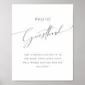 Whimsical Minimalist Scrip | Foto-gebarenteken voo Poster (Voorkant)