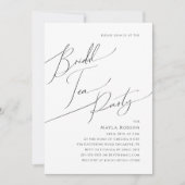 Whimsical Minimalist Script Bridal Tea Party Kaart (Voorkant)