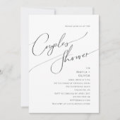 Whimsical Minimalist Script Couples Shower Kaart (Voorkant)