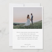 Whimsical Minimalist Script Flat Photo Bedankkaart (Achterkant)