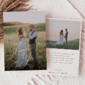 Whimsical Minimalist Script Flat Photo Bedankkaart