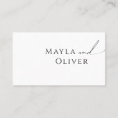 Whimsical Minimalist Script Flat Wedding Plaatskaartje (Achterkant)