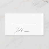 Whimsical Minimalist Script Flat Wedding Plaatskaartje (Voorkant)
