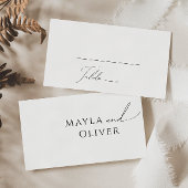 Whimsical Minimalist Script Flat Wedding Plaatskaartje