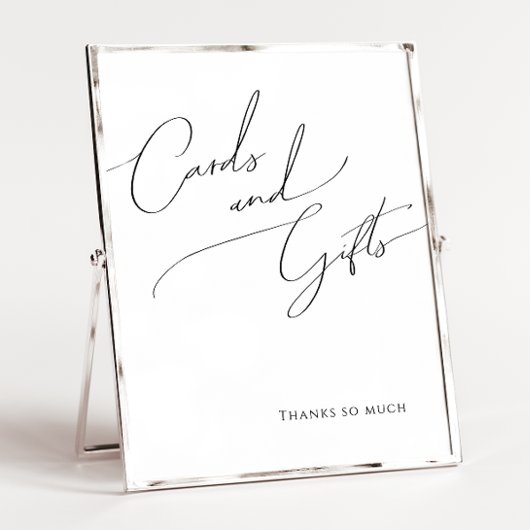 Whimsical Minimalist Script Kaarten and Gifts Sign Poster