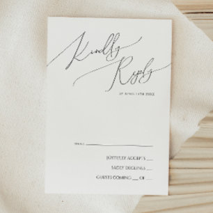 Whimsical Minimalist Script RSVP-kaart RSVP Kaartje