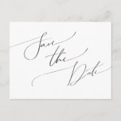 Whimsical Minimalist Script Save the Date Uitnodiging Briefkaart (Voorkant)