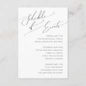 Whimsical Minimalist Script Schedule of Events Informatiekaartje (Voorkant)