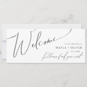 Whimsical Minimalist Script Seating Chart Header (Voorkant)