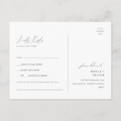 Whimsical Minimalist Script Song Request RSVP Briefkaart (Achterkant)