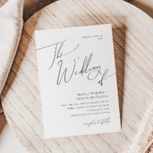Whimsical Minimalist Script the Wedding of Kaart