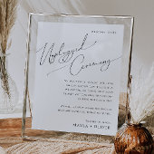 Whimsical Minimalist Script Unplugged Ceremony Poster