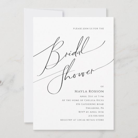 Whimsical Minimalist Script Vrijgezellenfeest Kaart (Voorkant)