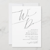 Whimsical Minimalist Script we Weduwen Kaart (Voorkant)