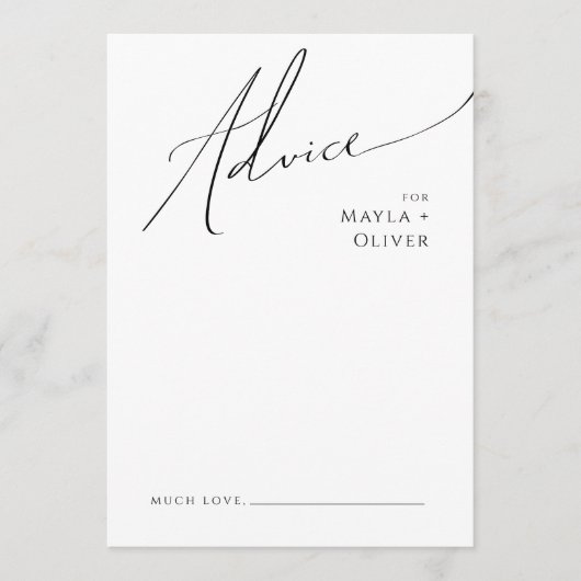 Whimsical Minimalist Script Wedding Advieskaart