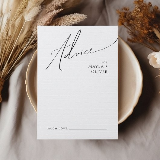 Whimsical Minimalist Script Wedding Advieskaart