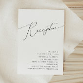 Whimsical Minimalist Script Wedding Reception Kaar Informatiekaartje