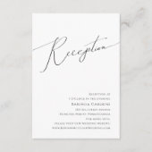 Whimsical Minimalist Script Wedding Reception Kaar Informatiekaartje (Voorkant)