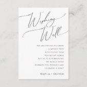 Whimsical Minimalist Script Wedding Wishing Good Informatiekaartje (Voorkant)