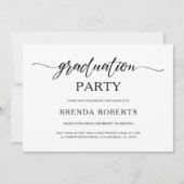 Whimsical Minimalistical Black Calligraphy on Whit Kaart (Voorkant)