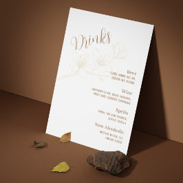 Whimsical Minimalistisch Schrift Trouw Drankmenu Poster