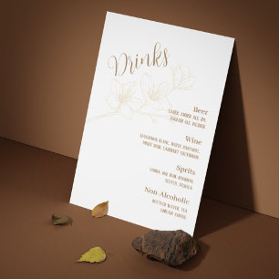 Whimsical Minimalistisch Schrift Trouw Drankmenu Poster