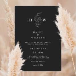 Whimsical minimalistisch script eenvoudige witte b kaart