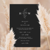 Whimsical minimalistisch script eenvoudige witte b kaart