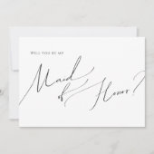 Whimsical-minimalistisch script | Maid of Honor Ka Kaart (Voorkant)