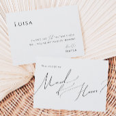Whimsical-minimalistisch script | Maid of Honor Ka Kaart