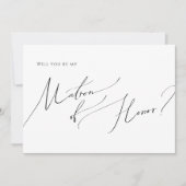 Whimsical-minimalistisch script | Matron of Honor Kaart (Voorkant)