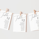 Whimsical-minimalistisch script | Tabelnummer<br><div class="desc">Dit slimme minimalistische script | Tafelnummerkaart is perfect voor je klassieke, eenvoudige zwarte en witte, moderne boho bruiloft. Het ontwerp biedt elegante, delicate en romantische handgeschreven kalligrafie met een formele shabby chic typografie. De blik zal goed gaan met om het even welk trouwseizoen: lente, zomer, herfst, of winter! Het product...</div>