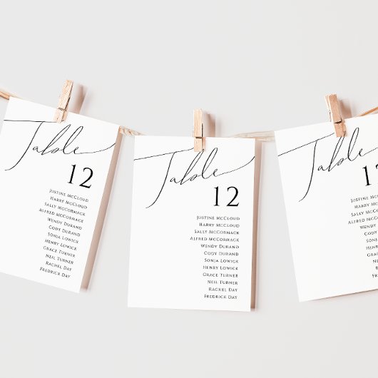 Whimsical-minimalistisch script | Tabelnummer