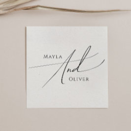 Whimsical-minimalistisch script | Weddenschap Servet