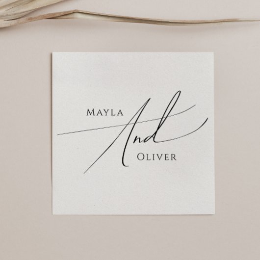 Whimsical-minimalistisch script | Weddenschap Servet