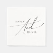 Whimsical-minimalistisch script | Weddenschap Servet (Voorkant)