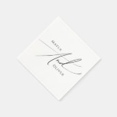 Whimsical-minimalistisch script | Weddenschap Servet (Hoek)