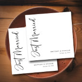 Whimsical Minimalistisch Script: Zwart & Wit Bruil Servet