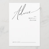 Whimsical-minimalistisch script | Zwarte bruiloft Advieskaart (Voorkant)