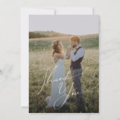 Whimsical-minimalistisch script | Zwarte platte fo Bedankkaart (Voorkant)