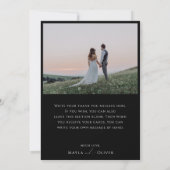 Whimsical-minimalistisch script | Zwarte platte fo Bedankkaart (Achterkant)