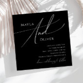 Whimsical-minimalistisch script | Zwarte-Square We Kaart