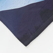 Whimsical Minimalistische Gold Mountain Waterverf Fleece Deken (Hoek)