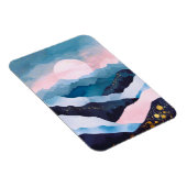 Whimsical Minimalistische Gold Mountain Waterverf Magneet (Rechterzijde)