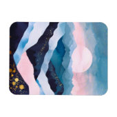 Whimsical Minimalistische Gold Mountain Waterverf Magneet (Horizontaal)