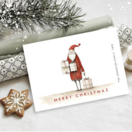 Whimsical minimalistische Kerstman Kerstmis Feestdagenkaart